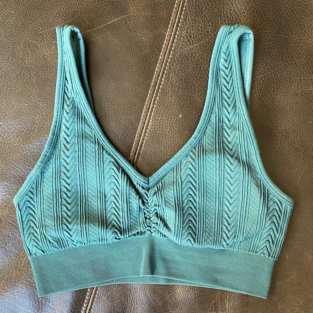 Aerie Green Textured Bralette